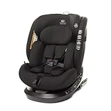 4BABY Kindersitz drehbar 360 mit ISOFIX ROTO-FIX, Autositz 40-150 cm, R129 norm, Kopf, Rückenlehnen und Sitzverstellung, I-SIZE (Schwarz)
