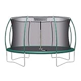 Ultrasport Deluxe Trampolin Outdoor Kinder Belastbar bis 150 KG I Komplettset mit Sicherheitsnetz, Randabdeckung & Montagesatz I Bodentrampolin Gartentrampolin, Trampolin 430 cm