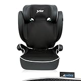 PETEX Auto-Kindersitz mit ISOFIX - Basic Plus i-Size Norm nach ECE R129 für Kinder von ca. 100-150 cm, höhenverstellbarer Kinderautositz in schwarz, 1 Stück