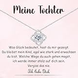 wynn's Geschenk für Tochter, An Meine Tochter Kette von Mama Papa, Kette für Tochter von Mutter Vater Geschenke zum Abschluss Einschulung Geburtstag Weihnachten