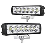 Fxlpower 2 Stück 18W LED Arbeitsscheinwerfer 12V 24V Zusatzscheinwerfer, IP65 Rückfahrscheinwerfer LED für Auto, Traktor, Kfz, Lkw, Anhänger, Wohnmobil, Baustellen, Bagger, Agrar, Offroad