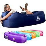 WEKAPO Aufblasbare Liege, Luft-Sofa, Hängematte, tragbar, wasserfest, Anti-Luftleck-Design, ideal für Hinterhof, See, Strand, Reisen, Camping, Picknicks und Musikfestivals, Marineblau