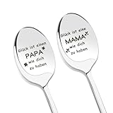 Vatertagsgeschenk für Papa und Mama Geschenk Vatertagsgeschenk für Geschenk Geburtstag Löffel mit Gravur 2 Stück Geburtstagsgeschenk für Mama und Papa geburtstagsgeschenk