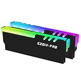 EZDIY-FAB ARGB DDR Speicher RAM Kühler,RGB DDR Kühlkörper,5V 3Pin ARGB Motherboard Sync -Schwarz-2 Pack