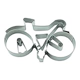 BekkiB 88678 - Ausstecher 'Fahrrad' - Prägeausstecher aus Edelstahl für Kekse & Plätzchen - Maße der großen Form 9,3 x 5,6 cm