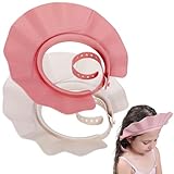 2pcs Babypartykappe mit Luftkissen verstellbares Baby Haarwaschschild wasserdichte leichte Plastikbad Visier für Kleinkinder Kinder
