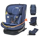 Jovikids 360° Drehbar Kindersitz mit ISOFIX und Ruheposition, i-Size(ECE R129) 40-150cm(0-36kg) Reboarder Baby Autositz, ab Geburt -12 Jahre (blau)