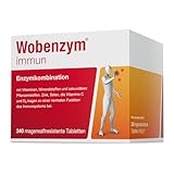 WOBENZYM® immun | 240 Tabletten | Immunkur | Unterstützt das Immunsystem mit Vitamin C und D, Zink und Selen | Für eine starke Immunabwehr | Kombination von Enzymen und Vitaminen | Abwehrkräfte