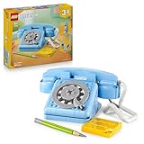 LEGO Creator 3-in-1 Retro-Telefon Spielzeug mit Wählscheibe – verwandelbar in EIN 1980er-Modell oder Zwei Mobiltelefone aus den 2000ern – kreatives Geschenk für Kinder ab 8 Jahren – 31174