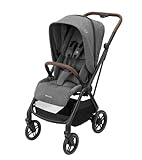 Maxi-Cosi Leona² Kinderwagen, 0–4 Jahre, 0–22 kg, federleichter, superkompakt Buggy, umdrehbare Sitz, einhändig zusammenklappbar, 3Liegepositionen, flache Liegeposition, Easy-In-Gurts, Select Grey