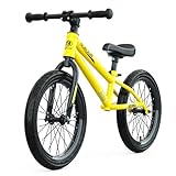 GASLIKE Laufrad 16 Zoll für Große Kinder ab 4 5 6 7 8 Jahre für Jungen und Mädchen, Fahrrad ohne Pedal, Verstellbarer Sitz, Luftbereifung, Schnelle Montage, Bequeme und Sehr Leichte