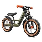 Berg Biky Trail Handbrake Laufrad, 12 inch Kinderfahrrad für Kinder von 2-5 Jahre, Grün/Orange