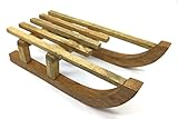 DARO DEKO Holz Schlitten Natur braun 23 x 45,5cm