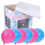 KITANDOVE 1satz Geschlecht Enthüllung Box Mit Ballons Für Jungen Oder Mädchen Dekoration Für Shower Party Inklusive Und Blaue Ballons Hochwertige Stabile Materialien Für Unvergessliche