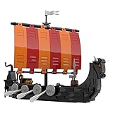 Rambly Wikinger Langschiff Bullhead Bausteine, MOC-116513, Kompatibel mit Lego 31132, Für das Wikingerschiff und die Midgardschlange, Sammelbares MOC-Set (311PCS)