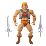 Masters of the Universe Origins-Spielzeug, He-Man-Actionfigur aus der Cartoon-Kollektion, maßstabsgetreuer, ca. 14 cm großer Held mit Rüstung, 2 Schwertern und Mini-Comic, HYD17