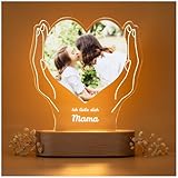 Geschenkfreude personalisiertes Acrylglas Bild mit Foto Nachtlicht - Fotogeschenke mit eigenem Foto - Geschenke für Mutter Deko - Muttertagsgeschenke für Mama personalisiert - Geschenkidee Mama