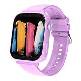 4G Smartwatch Kinder mit GPS, Kinderuhr mit 4G Videoanruf Voice Chat Schulmodus WiFi SOS Spiele Wecker Schrittzähler Taschenrechner, Uhr für Mädchen Jungen 4-12 Jahren Geschenk (Lila-A) (Lila-A)