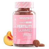 Novomins Fruchtbarkeit Gummies - 25 Nährstoffe für Kinderwunsch & Schwangerschaft - mit Folsäure, Inositol, Choline, Eisen, Probiotika für Frauen - Vegane Schwangerschaftsvitamine - 60 Gummis