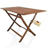 SAM Esstisch Callao Klapptisch Esstisch Holz, Gartentisch Wetterfest, Klapptisch Holz 120x70cm, Massivholz Akazie & Geölt - Gartentisch Klappbar, Balkontisch Klappbar - Pflegeleicht & Platzsparend