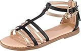Geox Madchen J Sandal Karly Girl Sandalen,BLACK/PLATINUM,35 EU