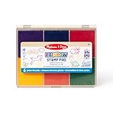 Melissa & Doug - Regenbogen-Stempelkissen, Mit 6 Farben auswaschbarer Tinte, Für Kinder ab 4 Jahren