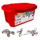 K'NEX 16511 Fantasie-Kreationsbereich 50 Modelle Baukasten, 417-teiliges pädagogisches Lernset mit Aufbewahrungsbox, Technik für Kinder, Konstruktionsspielzeug ab 5 Jahren