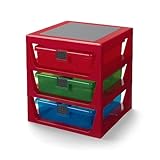 Room Copenhagen LEGO Aufbewahrungsregal mit 3 Schubladen, Einheitsgröße, Rot