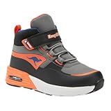 KangaROOS Jungen Unisex Kinder K-XI Creed Mid EV Sneaker, Charcoal/Flame, 27 EU