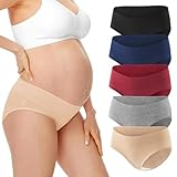 HBselect 5er Unterhosen für Schwangere Umstandsmode Hösschen Damen Unterwäsche aus Baumwolle Schwangerschaft Postpartum Slip Grundfarbe M