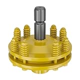 Wiltec Zapfwellen Kupplung für 6 Zahn Keilwelle 1 3/8' AG und IG, PTO-Shaft mit max. 1200Nm, gelb