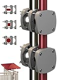 4smile Sonnenschirmhalter Balkongeländer SunnyBoy - 2er Set, Grau - Sonnenschirm Halterung Balkon, flexibel verwendbar - Schirmhalterung Balkongeländer ersetzt Sonnenschirmständer Balkon