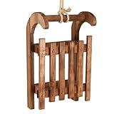 Viana Deko Schlitten Braun Winterdeko aus Holz 30x18x12cm für Tischdeko Weihnachten Dekoration