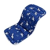 Baby Sitzauflage für Kinderwagen,Baby Sitzeinlage aus 100% Baumwolle Weiche und Reversible Autositz Kinderwagenauflage für Babyschale Buggy