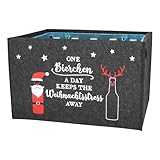 MC-Trend Männer Bier-Adventskalender aus Filz für Bierkästen – inkl. 24 Aufkleber, die Vorfreude auf Weihnachten mit jedem Bier steigern