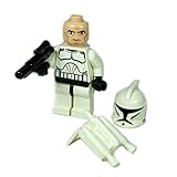 LEGO Star Wars - Minifigur Weiss Bedruckt Jetpack Waffe Clone Trooper mit Clone Kopf 7748