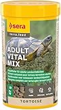 sera Tortoise Adult Vital Mix 250ml (47g) | Hauptfutter für Landschildkröten & Herbivore Reptilien | Pflanzliches Schildkrötenfutter | 20 % Kräuter | Schildkröten Zubehör | Schildkröten Futter