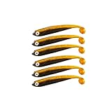 ZANDERKANT - Angelköder - Gummifische - Junior Kauli - 2 Packungen je 3 Stück - Nachtschatten - 9cm - Greifer 3/0 - schwimmend