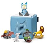 Toniebox Extrapack – Toniebox Starterset Blau mit Kreativtonie + 4 x Disney Tierische Helden Hörfiguren, Audioplayer für Hörbücher und Lieder, kabellose Musikbox mit Disney Hörspiel