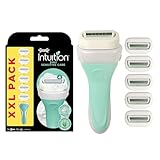 WILKINSON SWORD - Intuition Sensitive Care für Frauen | Kein Rasiergel erforderlich | Rasiergriff + 6 Klingen Nachfüllpackung, 1 stück (1er Pack)