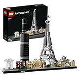 LEGO 21044 Architecture Paris, Modellbausatz mit Eiffelturm, Champs-Élysées und Louvre-Modell, Skyline-Kollektion, Haus und Büro-Deko, Geschenkideen für Sammler, Männer und Frauen