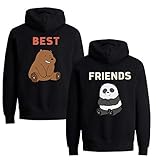 Tom's Couples Shop Best Friends Pullover für Zwei Mädchen 1 Stück Bär Beste Freunde Hoodie für 2 Sister Freundin Schwester Freundschafts Pulli BFF Geschenke