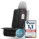 PROTEX Kindersitzunterlage [Testsieger 2024] ISOFIX-geeignet | Wasserabweisender Polyester Stoff mit gepolsteter Sitzfläche | L