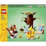 LEGO Frühlingstierspielplatz, Bauset mit Vogel und Eichhörnchen, Spielset mit Baumhaus für Kinder, Geschenkidee für Jungen und Mädchen ab 8 Jahren, Tierset, Spielzeug mit Tierfiguren 40709