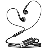 DuKabel USB In Ear Kopfhörer PC Headset mit Mikrofon und Lautstärkeregler USB Gaming Headset für PS4 PS5 PC Laptop Desktop Skype Office Live
