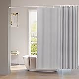 WOLTU Duschvorhang 200x200cm Badvorhang Anti-Schimmel Antibakteriell Wasserdichter Polyester Stoff Waschbar Badewanne Vorhang Grau mit 12 Duschvorhängeringen für Badewanne und Dusche