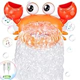 Gigilli Crab Baby Badespielzeug, Wiederaufladbare Badewanne Bubble Machine Automatische Dusche Badewanne Bubble Maker mit Musik Badespielzeug für Kinder 6-12 12-18 Monate 1-3 4-8 Jungen
