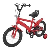 HUOMMGS 14 Zoll Kinderfahrrad Upgraded Kinderfahrrad für ab 3-6 Jahre Kinderfahrrads mit Stützrädern Höhenverstellbar Jugend Fahrrad Anfänger Fahrrad für Jungen & Mädchen (Rot)