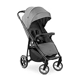 hauck Buggy Shop N Care für Kinder ab Geburt bis 22 kg mit Liegefunktion, Getränkehalter und Snack Tablett, Klein Zusammenklappbar, Sonnenverdeck (UPF 50+), XL Korb bis 3 kg (Grey)