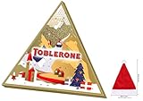 Toblerone Adventskalender 200 g, Sortiment von Schweizer Pralinen mit Weihnachtsmütze